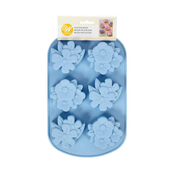 Silicone Mold, Floral Party, 6 Cavity