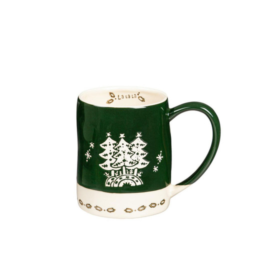 18 oz Ceramic Winter Trees Cup- Dishwasher and Microwave Safe Christmas Coffee and Tea Mug