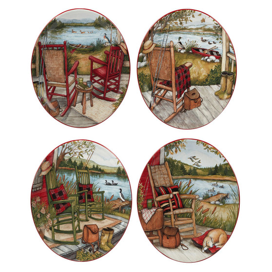 Lake Retreat Set of 4 Dessert Plate