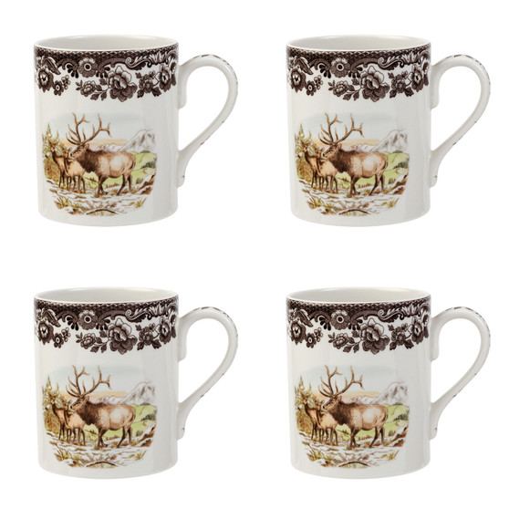 Woodland Elk Mug Set/4