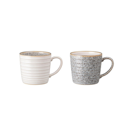 Studio Craft Grey 2 Piece Ridged Mug Set