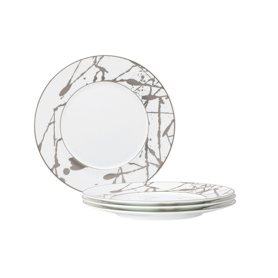 Raptures Platinum Set of 4 Salad Plates, Service For 4