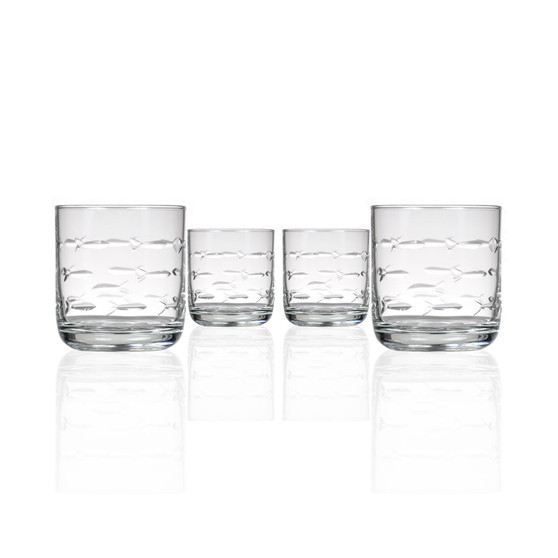 School Of Fish Room Tumbler 10Oz - Set Of 4 Glasses