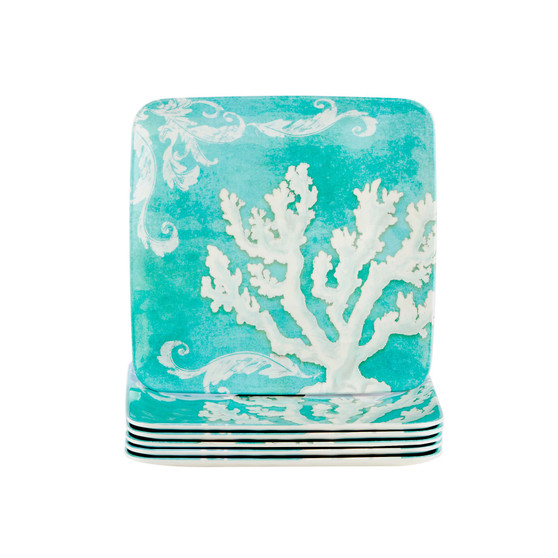 Inspired Coast Melamine Plate Set, 6 Piece
