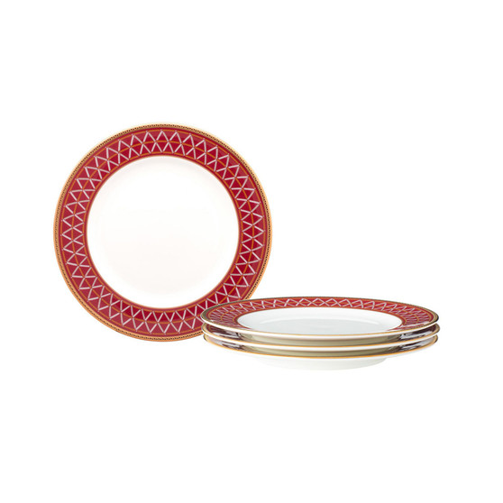 Crochet Set of 4 Bread Butter/Appetizer Plates, 6-1/2"