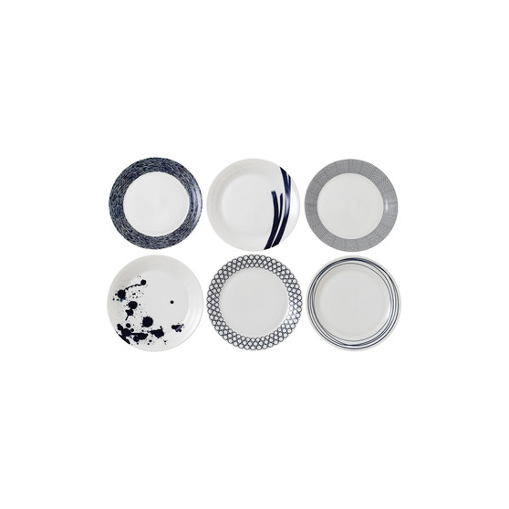 Pacific Set/6 Mixed Dinner Plate