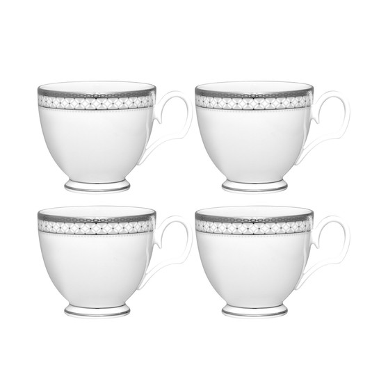 Rochester Platinum Set of 4 Cups, Service For 4