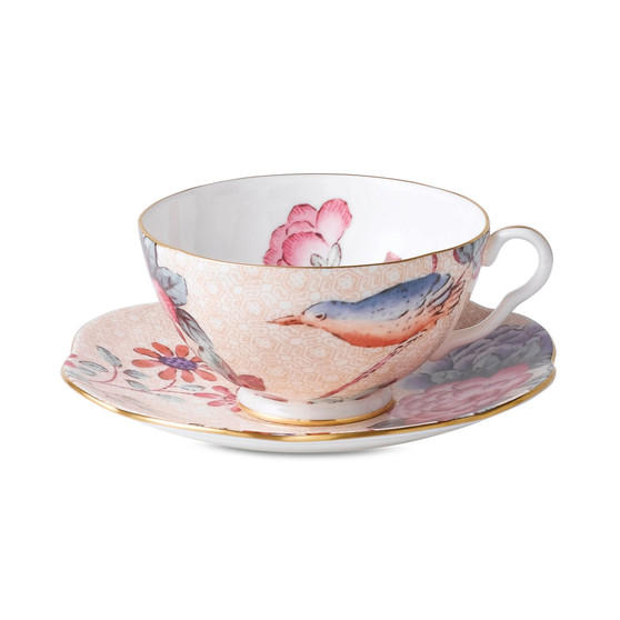 Peach Cuckoo Teacup and Saucer