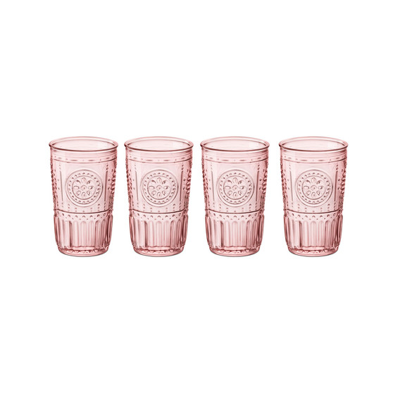 Light Pink Romantic Water Glass, Set of 4