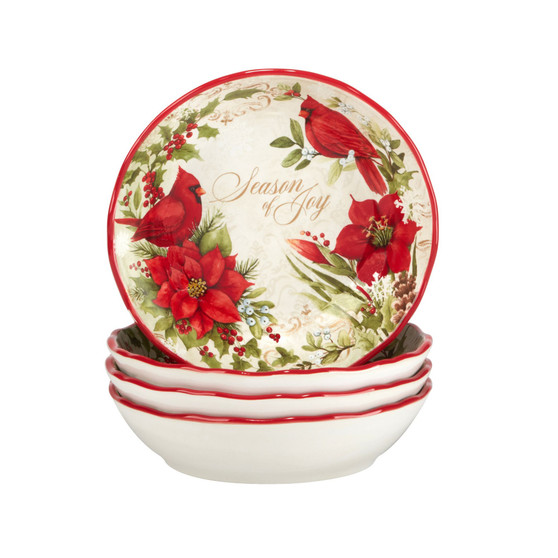 Winter's Medley 4 Piece Soup Bowl Set
