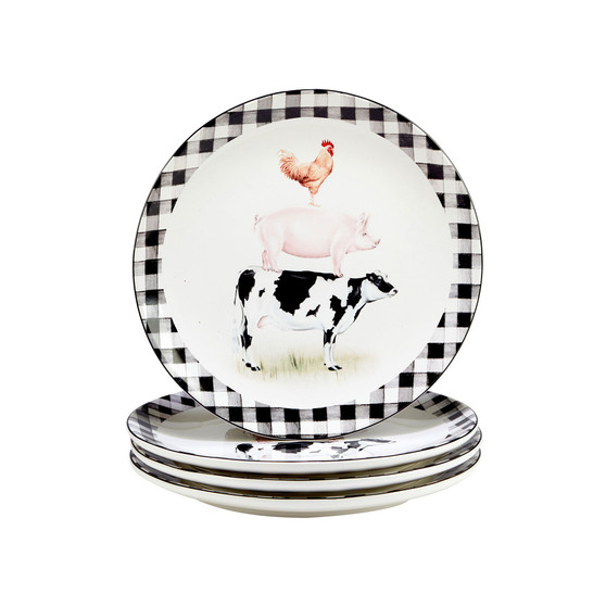 On The Farm Dinner Plate, Set of 4