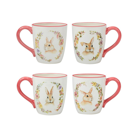 Easter Garden 5.75" Assorted Mugs, Set of 4