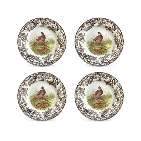 Woodland Pheasant 4 Piece Dinner Plates, Service for 4
