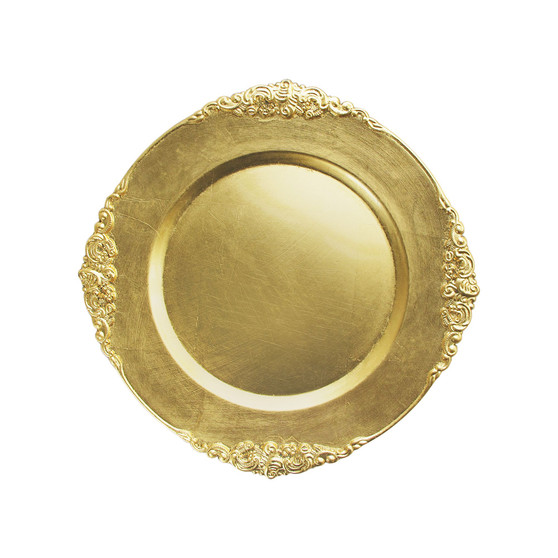 Jay Import Gold Leaf Charger
