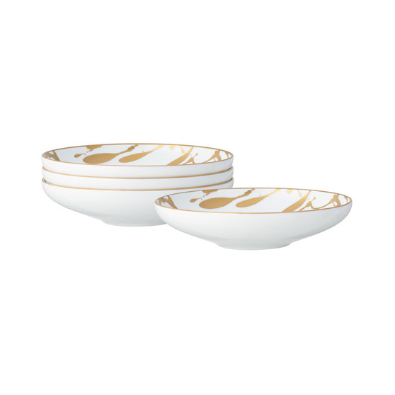 Raptures Gold Set of 4 Fruit Bowls, Service For 4