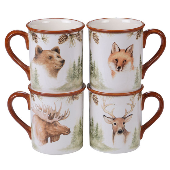 Mountain Retreat 4-Pc. Mug, 16oz