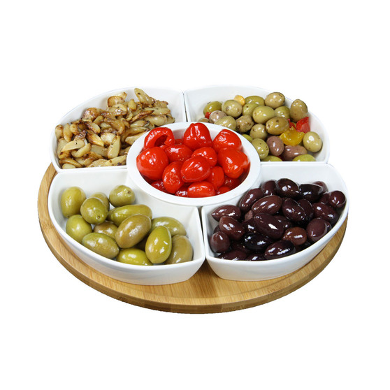 Signature 12 1/4" 6 Piece Lazy Susan Appetizer