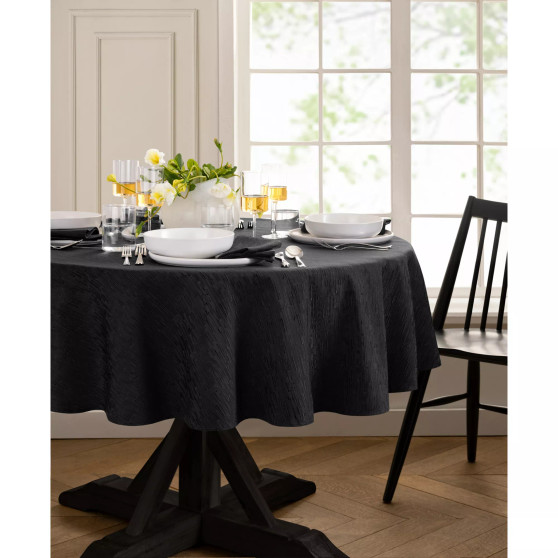 Continental Solid Texture Water and Stain Resistant Tablecloth, 60" x 84" Oval