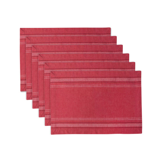 Chambray French Stripe Placemat, Set of 6