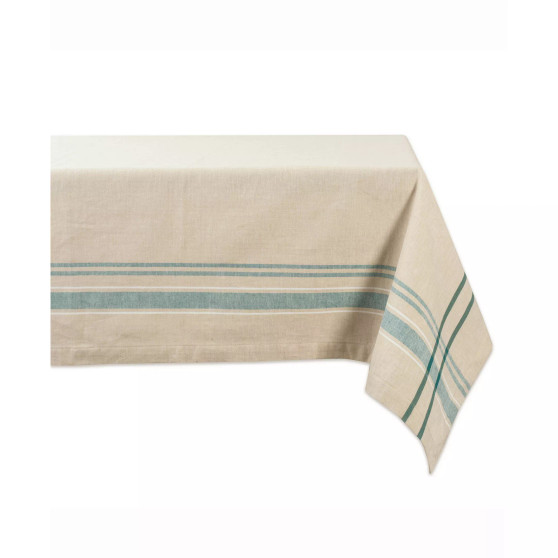 Chambray French Stripe Tablecloth 60" x 84"