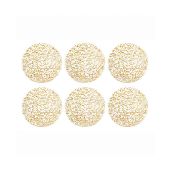 Woven Paper Round Placemat, Set of 6