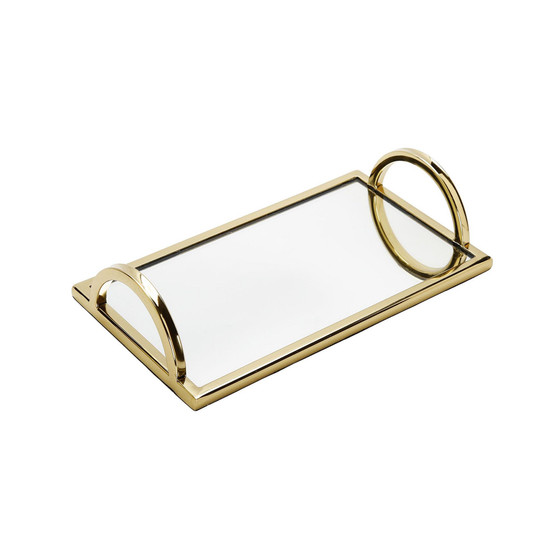Rectangular Mirror Tray with Handles