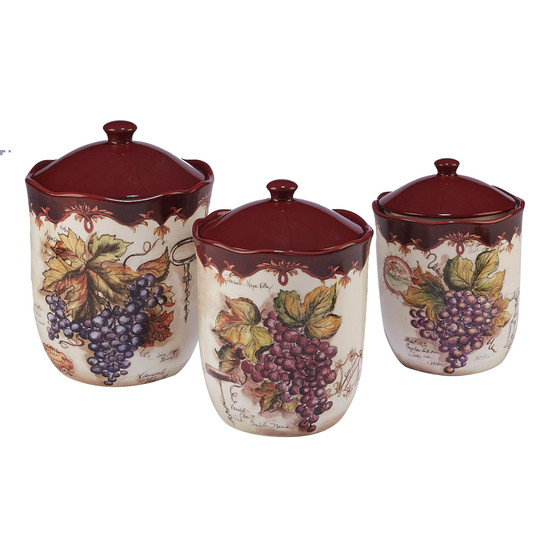 Vintners Journal 3-Pc. Canister Set