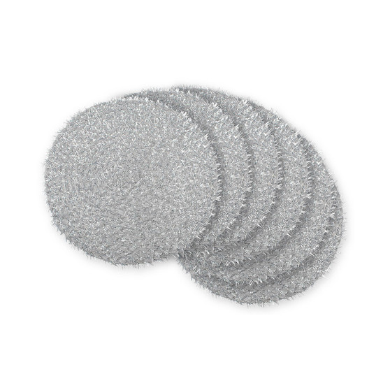 Round Woven Tinsel Placemat, Set of 6