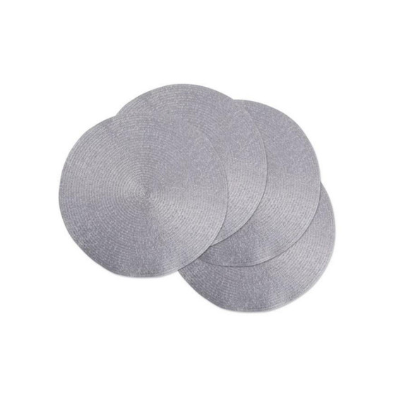 Metallic Round Woven Placemat, Set of 4