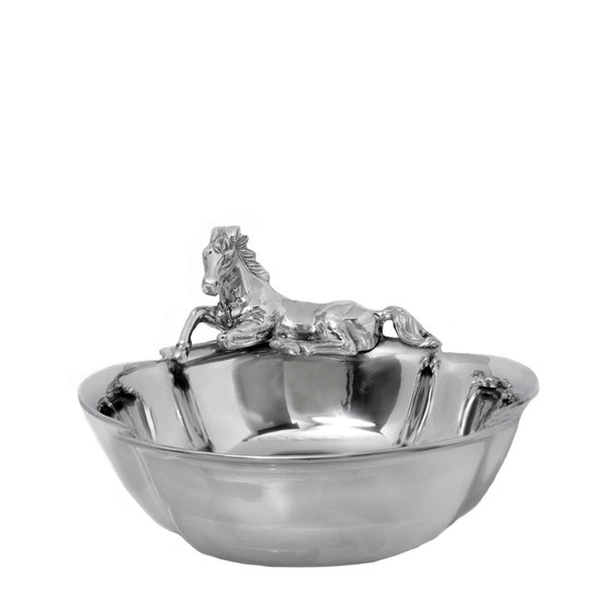 Designs Aluminum Figural Horse Bowl
