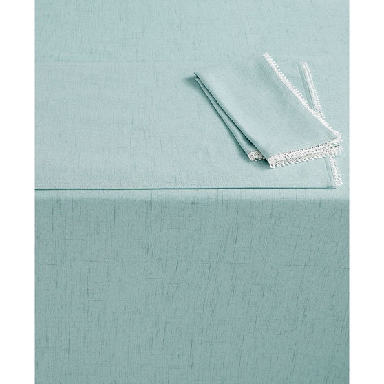 French Perle 60" x 102" Ice Blue Tablecloth
