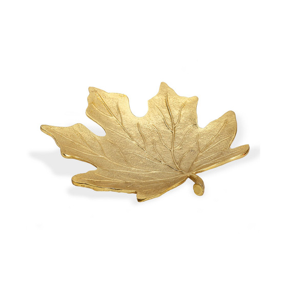 14.5"L Gold Leaf Plate