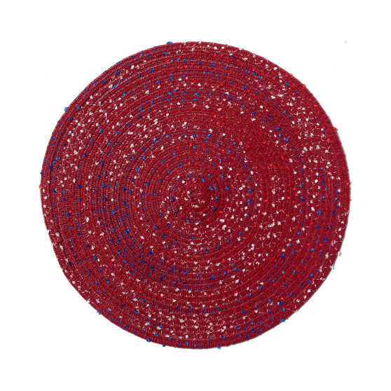 Americana Bouclé Round Placemat, Set of 4