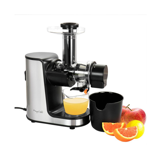 Masticating Slow Juicer Extractor with Reverse Function, Cold Press Machine with Quiet Motor
