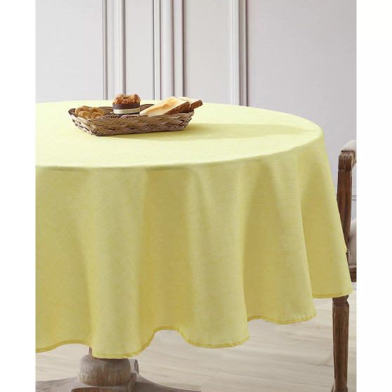 Easy Care Tablecloth, 70" Round, Service for 6