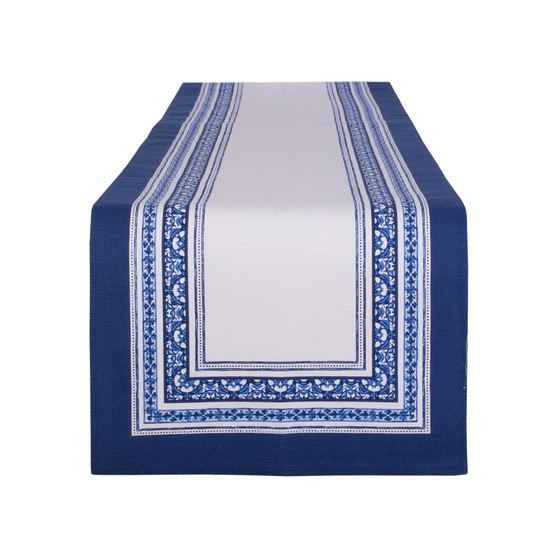 Porto Stripe Print Table Runner, 14" x 72"
