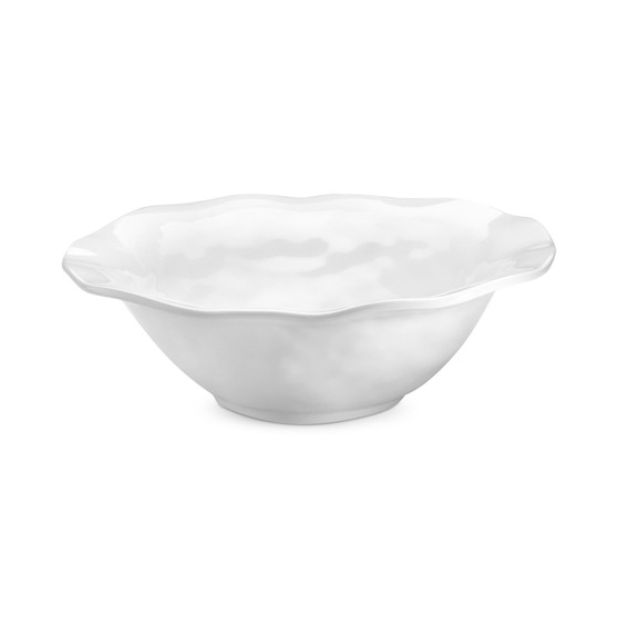 Ruffle White Melamine 12" Serving Bowl