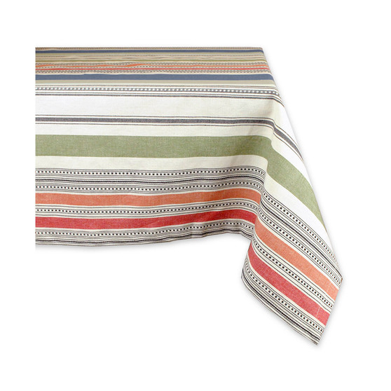 Warm Stripe Tablecloth 60" x 84"