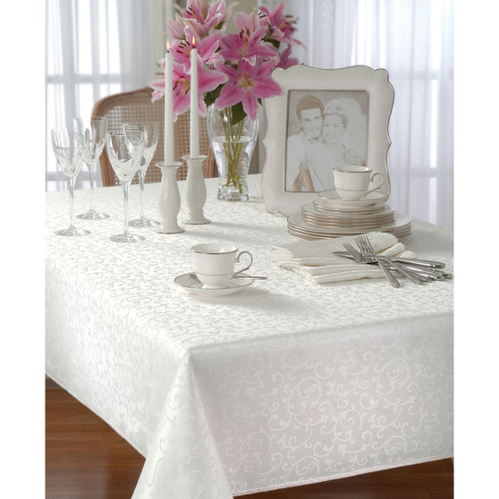 Opal Innocence Round Tablecloth, 90" x 90"