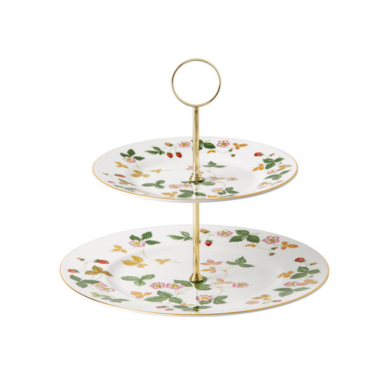 Wedgewood Wild Strawberry Two Tier Cake Stand