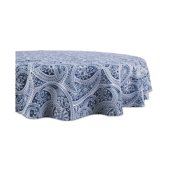 Paisley Print Outdoor Tablecloth, 60 Round
