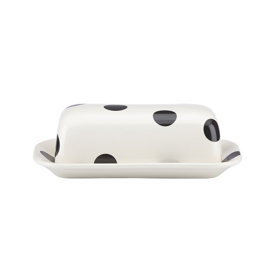 New York Deco Dot Covered Butter Dish