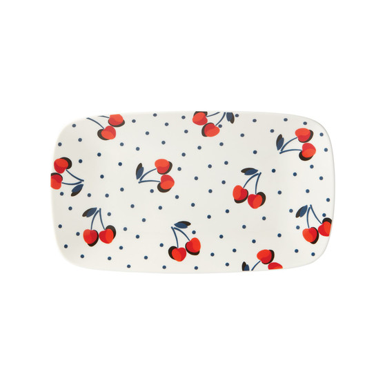 Vintage Cherry Dot  Hors Doeuvre Tray