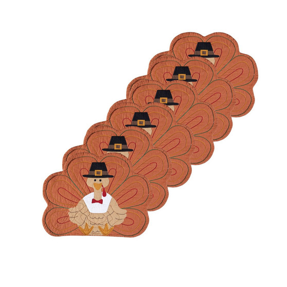 Turkey Shaped Placemat, Set of 6