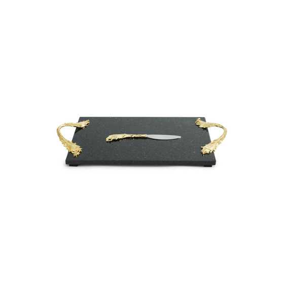 Plume 2 Piece Cheeseboard with Knife Set