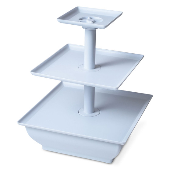 Three Tier Cupcake Dessert Stand Tray by Chef Buddy, 12.5" x 10" x 10"