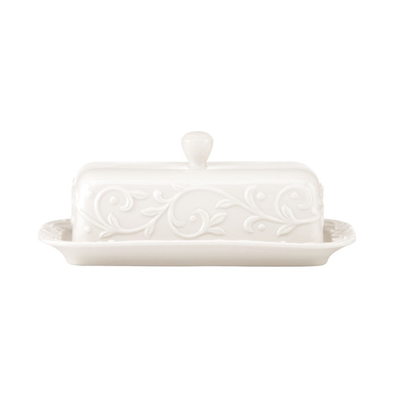 Dinnerware, Opal Innocence Carved Covered Butter Dish