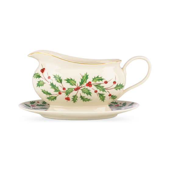 Holiday Gravy Boat & Stand