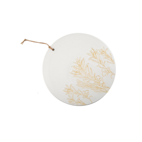 12" Ceramic Cheese Board - Botanical Sketch