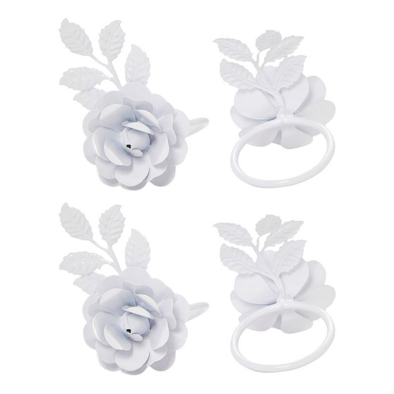 Rose Napkin Ring Set of 4